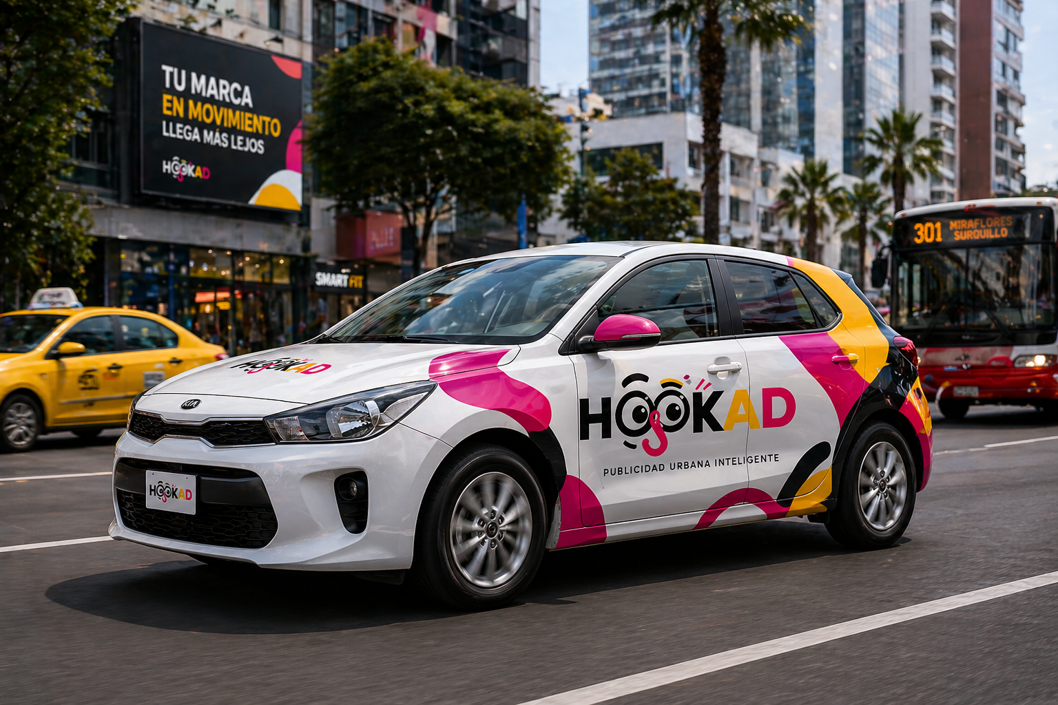Vehículo con publicidad HookAd